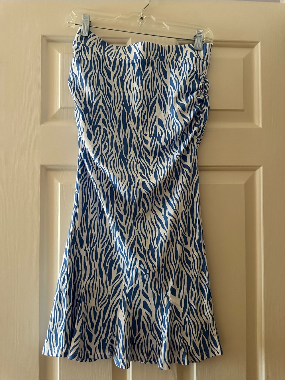 Target x DVF Blue and White Zebra Print Slip Dress